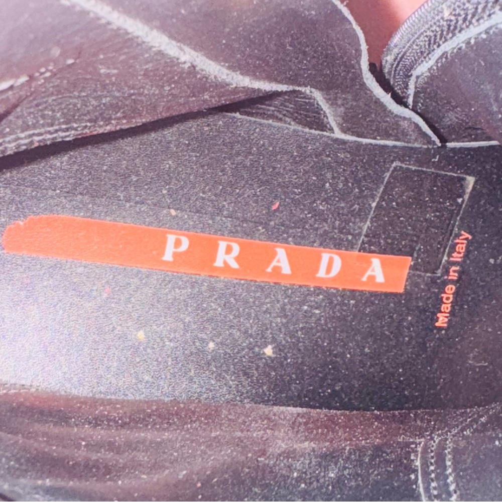 PRADA Black Leather Women's Boots Booties 36.5 - 6.5 - Calzature Donna IN BOX - Picture 10 of 16